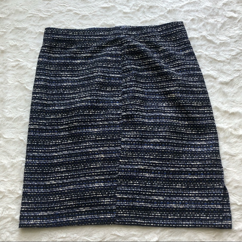 J. CREW Blue & Black Tweed Skirt - Picture 1 of 5